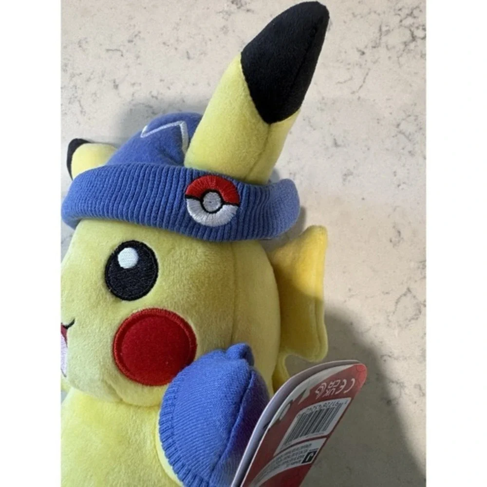 NWT Pokemon Plush Stuffed Animal Holiday 2024‎ PIKACHU Jazwares Nintendo
